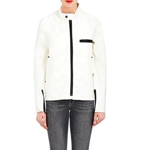 Stutterheim Soderman Opal White Moto Raincoat
